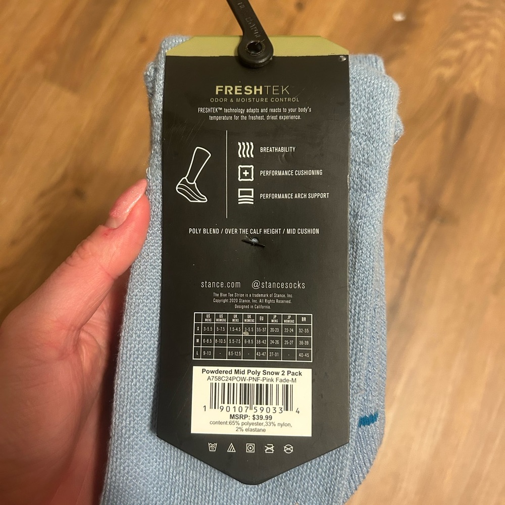 Stance Powdered Midweight Snow Socks - 2-Pack, Over the Calf (For Men and Women) - Picture 4 of 4